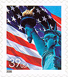 39c Lady Liberty and U.S. Flag
04/08/2006